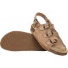 Ortopedické semišové korkové sandále KORK BROWN