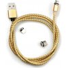 HARAHU USB nabíjací kábel 3v1 s magnetickými koncovkami - Zlatá