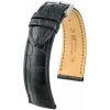 Kožený remienok Hirsch Genuine Alligator L 10220759-2, čierny, aligátorová koža, dĺžka L, Quick Release 18 mm