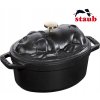 Staub Special Cocotte Hrniec liatinový oválny prasa 1 ltr, čierny