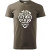Bike lebka - Klasické pánske tričko vyššej gramáže - 4XL ( Army )