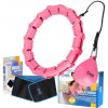 ONE FITNESS Súprava masážna hula hoop OHA02 so závažím a zoštíhľujúceho pásu BR160 ružová