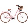 GOETZE Retro Bicykel Goetze STYLE 28″ 1 prevodový ružovo-hnedý + košík Košík: biely kovový na KLIK