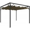 vidaXL Záhradný altánok, zaťahovacia strecha 3x3 m, sivohnedý 180 g/m² 312220