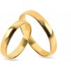 iZlato Forever Svadobné obrúčky žlté klasické 3mm, 14K IZOB015