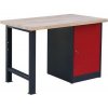 Dílenský stôl Weld se skriňakou 80 cm, 84 x 120 x 80 cm, antracit