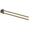 Kludi Vela S - Dvojitý držiak na uteráky, kefovaný bronz 25977N1