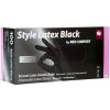 Vyšetrovacie rukavice Style latex, nepudrované, čierne, veľ. XS, 100 ks