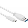 PremiumCord ku31ck3w USB-C - USB 3.0 A (USB 3.2 generation 2, 3A, 10Gbit/s), 3m, bílý