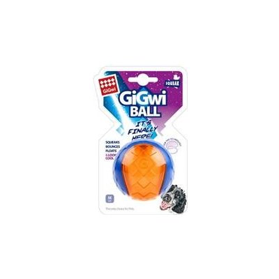 Hračka pes GiGwi Ball míček M transparentní modro/oran 1 ks