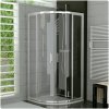 Ronal Top-Line TER Štvrťkruhový sprchový kút s 2-krídl. dv. R50, 90x90,Matné/Durlux TER500900122