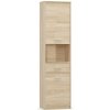 Tempo Kondela Regál 2D1S, dub sonoma, TEYO Hnedá drevotrieska 50.2 cm x 195.5 cm x 34.3 cm