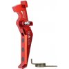 MAXX Hliníková CNC ADVANCED spoušť pro M4/M16 - TYPE E, červená