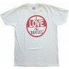 The Beatles Vintage I Love The Beatles (Back Print) White L Tričko