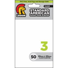 Legion 50 Board Game Sleeve 3 Standard American