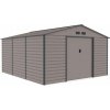 Záhradný domček G21 GAH 1300 - 340 x 382 cm, šedý + DARČEK Prosperplast WOODEBOX antracit 140L