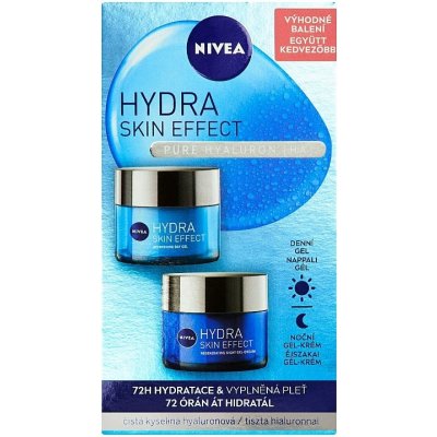Nivea Hydra Skin Effect Hydratačný denný gél a nočný gél-krém 2 x 50 ml