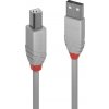 Kábel USB 2.0 A-B M/M 3m, High Speed, sivý, Anthra Line