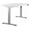 Antares Silent - výškovonastaviteľný stôl s motorom, rozmer stola 1380 x 800 mm, farba kovu Šedá RAL 9006, farba dosky Biela