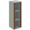 Policová skriňa Strong P, 40x115,2x40 cm, orech/sivá