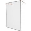 MEXEN/S - KIOTO samostatne stojaca sprchová zástena 100 x 200, transparent/čierna vzor 8 mm, růžové zlato 800-100-002-60-70