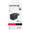 Cestovná nabíjačka Swissten 20W UBS-C - 22070110 - Čierna