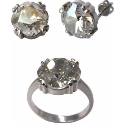 A-B Set of silver jewelry with Swarovski crystals 20000003