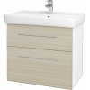 Dreja Kúpeľňová skrinka Q MAX SZZ2 70 - N01 Biela lesk / Úchytka T02 / D04 Dub