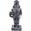 Clayre & Eef Šedá antik dekorácia Luskáčik s venčekom - 9*6*21 cm - Clayre & Eef