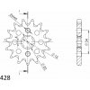 SUPERSPROX Reťazové koliečko SUPERSPROX CST-1263:17 17T, 428