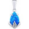 Stříbrný přívěsek Clarissa s modrým opálem a Brilliance Zirconia JJJ1267PB