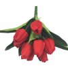 Tulipány kytica x9 červená 33cm umelá