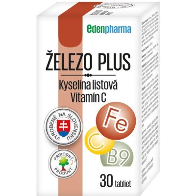 EdenPharma Železo + Vitamín C 30 tabliet