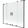 Mexen Velar L Duo, 2-krídlová posuvná vaňová zástena 170 x 150 cm, 8mm číre sklo, čierna matná, 896-170-003-02-70