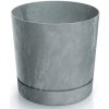 PROSPERPLAST Kvetináč TUBO P BETON EFFECT 23,9cm sivý