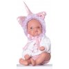 Antonio Juan 85105 Jednorožec fialový realistická bábika bábätko s celovinylovým telom 21 cm