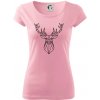 Geometria - Veľký jeleň - Dámske tričko Pure - 2XL ( Ružová )