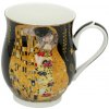 HOME ELEMENTS Porcelánový hrnček 350 ml, Klimt, Bozk čierny