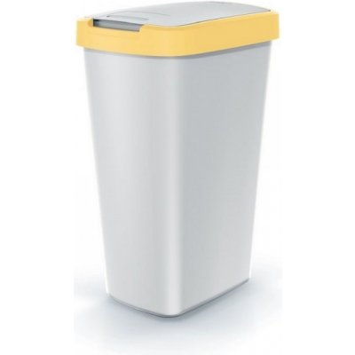 Rauman Odpadkový kôš s farebným vekom, 45 l žltá / sivá
