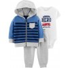 CARTER'S Set 3dielny body, mikina, nohavice Hero chlapec 3 m /veľ. 62
