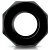 Mäkký erekčný krúžok Polygon Black – Krúžky zvierat Mäkký erekčný krúžok