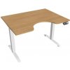 Hobis Pracovný stôl Motion Ergo, PO, 2S, 120x70,5-120,5x90 cm, dub/biela