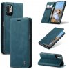 Peňaženkové kožené puzdro CaseMe na Xiaomi Redmi Note 10 5G - Modrá