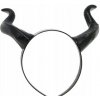 Čelenka so zakrivenými diablovými rohmi