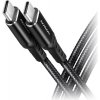 Axagon BUCM3-CM10AB USB-C USB-C, USB 3.2 Gen 1, PD 60W 3A, ALU, 1m, černý