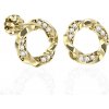 VIPgold Dámske náušnice Trendy so zirkónmi, žlté zlato 14K