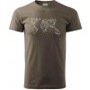 Geometria - svet - Klasické pánske tričko vyššej gramáže - XL ( Army )
