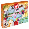 Janod Puzzle dotykové Deň v zoologickej záhrade s textúrou 20 dielov od 3-6 rokov