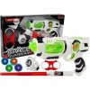 LEAN TOYS Vesmírna súprava s vrhačom diskov bielo-červená
