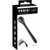Penis Plug - vibračný dilatátor penisu - nabíjateľný - čierny - 1 cm
